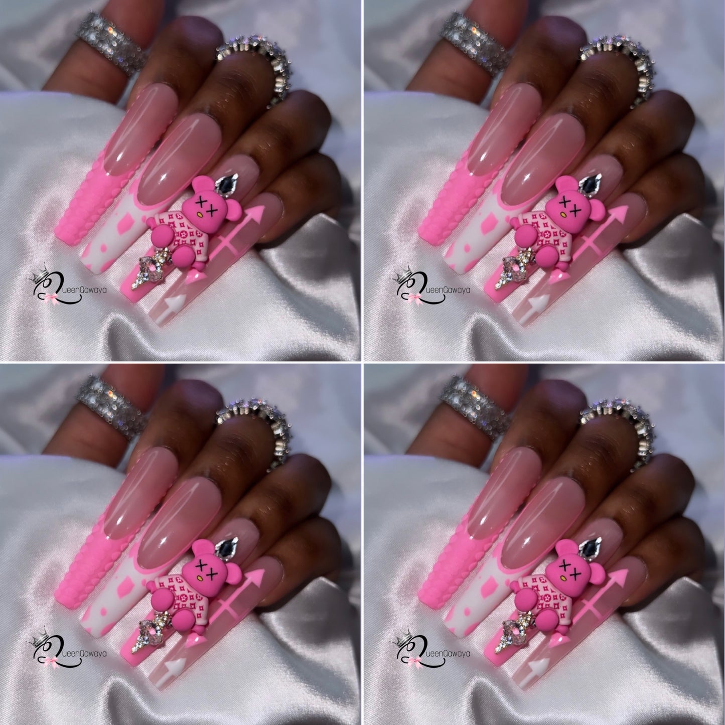 “3XL” Rosa Suave Wholesale Press On Nails