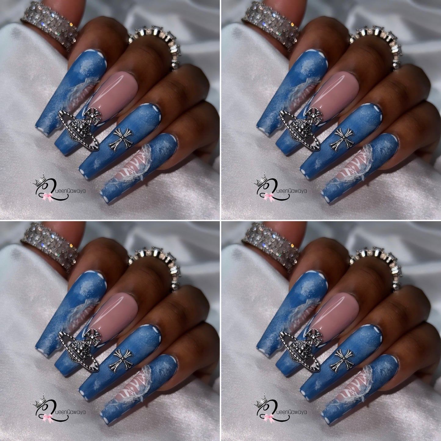 "XL" DENIM Wholesale Press On Nails