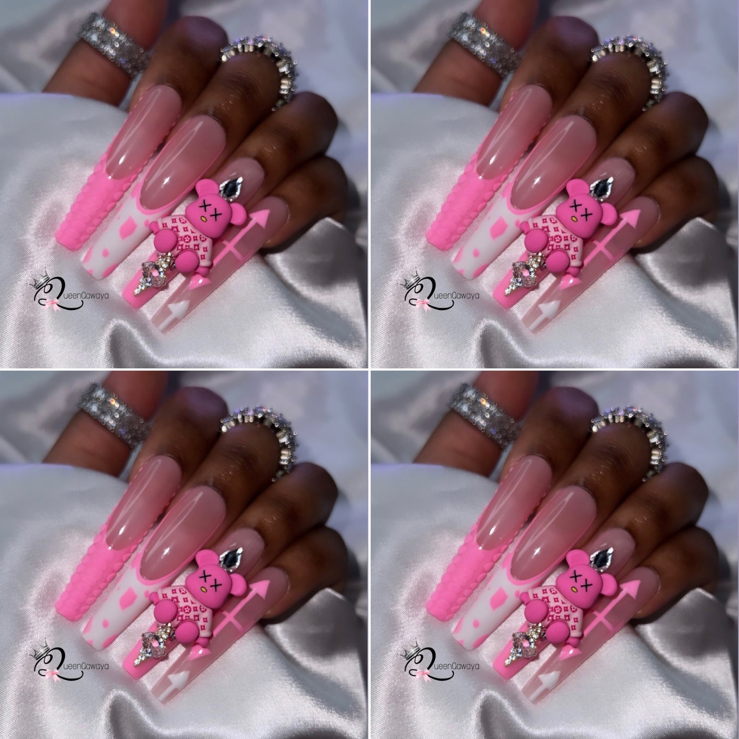 “3XL” Rosa Suave Wholesale Press On Nails