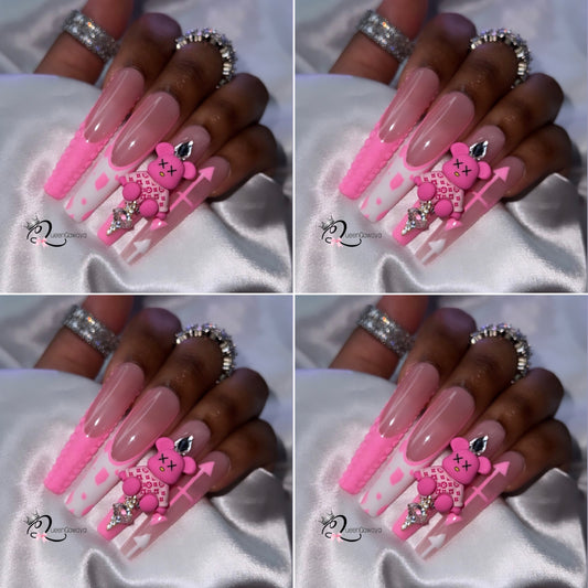 “3XL” Rosa Suave Wholesale Press On Nails