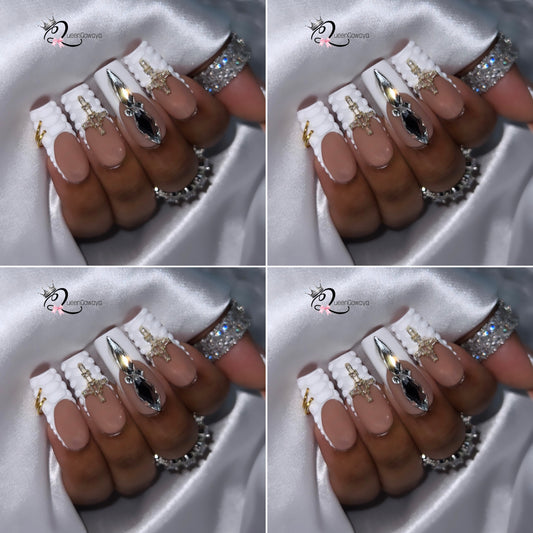 “L” Blanche Wholesale Press On Nails